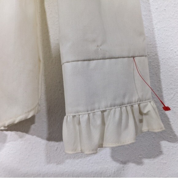 Vtg Western Style Pearl Button Blouse, Cream, Carol's Country Corner, Women's 6 - Picture 4 of 12